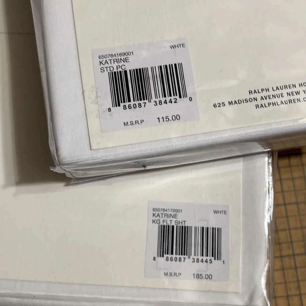 Ralph Lauren KATRINE King size Flat sheet & Standard size pillowcases